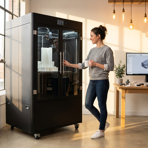 Industrial 3D Printer Built for Large-Format Production, Direct-Drive System, Multi-Material, Steel Cabinet